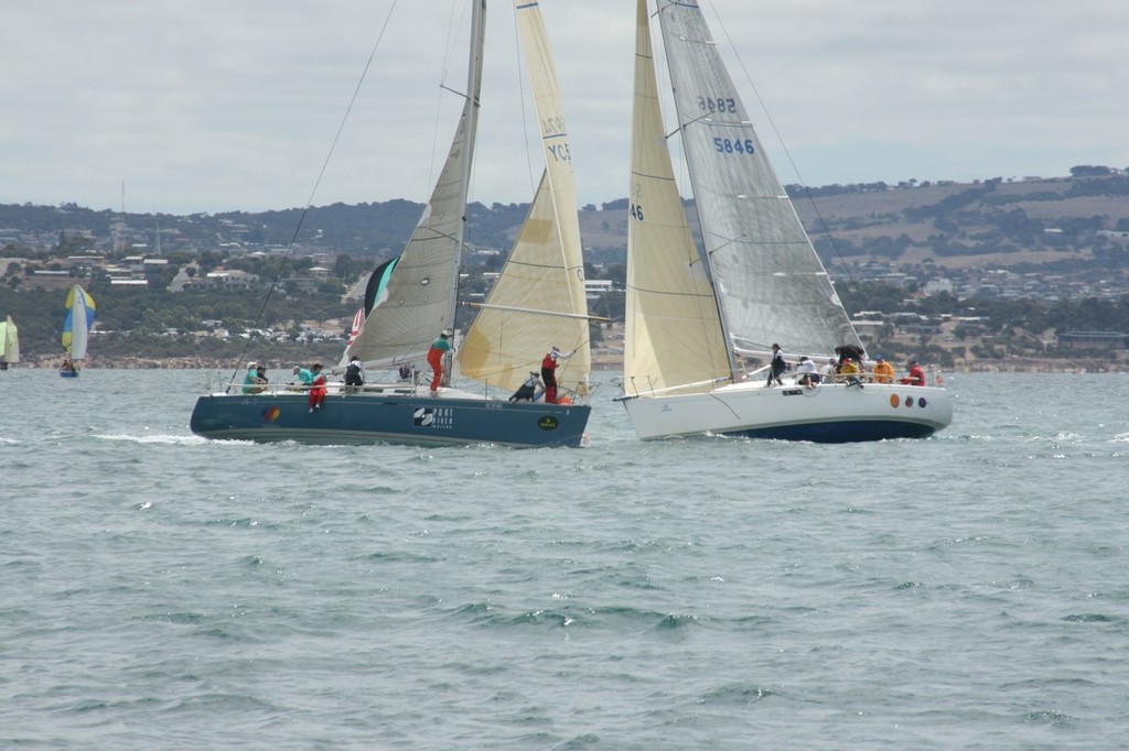 Beneteau 40.7 True North with Sydney crew on board in strong competition with sister yacht As Good As It Gets - Pt Lincoln Blue Water Classic South Australia © Maggie Joyce - Mariner Boating Holidays http://www.marinerboating.com.au